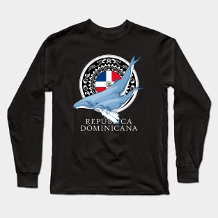 Humpback Whales Diving Dominican Republic Long Sleeve T-Shirt